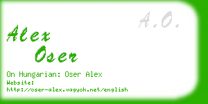 alex oser business card